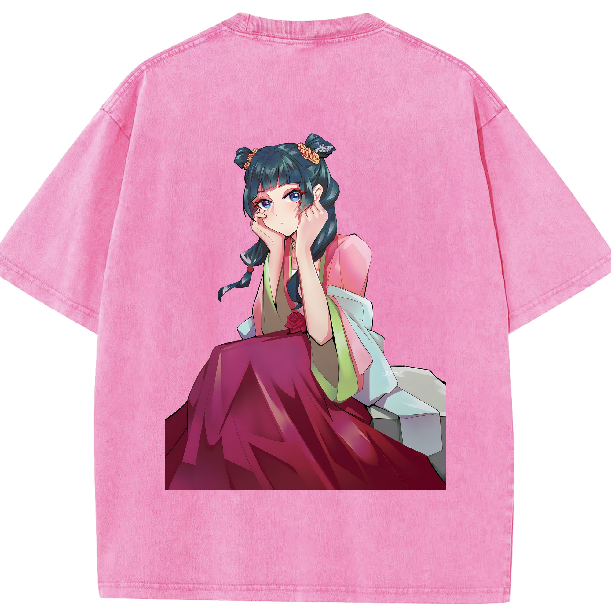 （画像用） 薬屋のひとりごと The Apothecary Diaries 綿100% ヴィンテージ風 半袖Tシャツ（背面プリント）